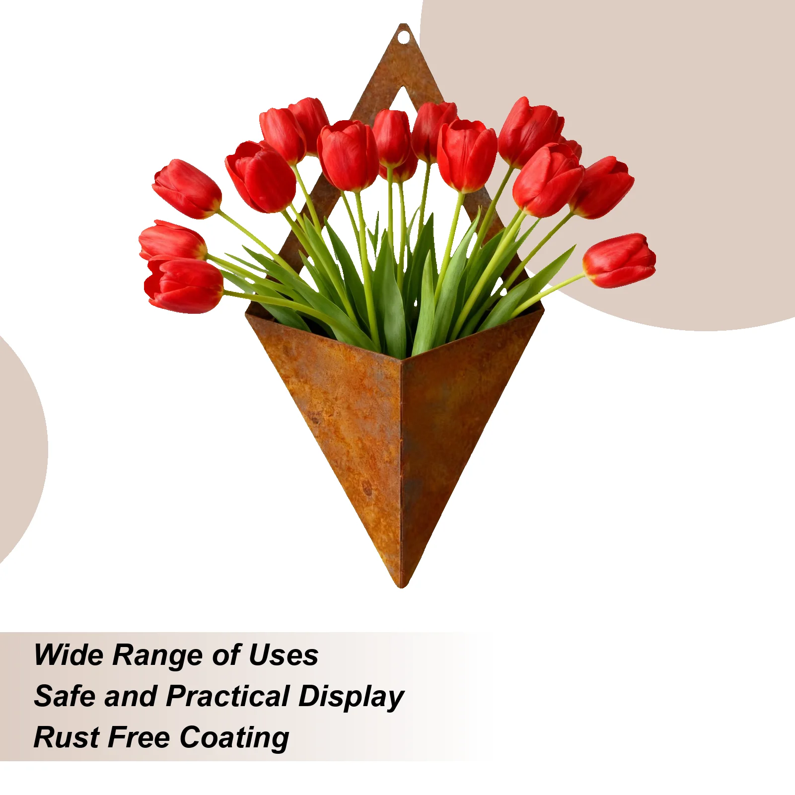 

Настенный кашпо-ваза из металла с геометрическим дизайном для дома, сада, балкона, двора