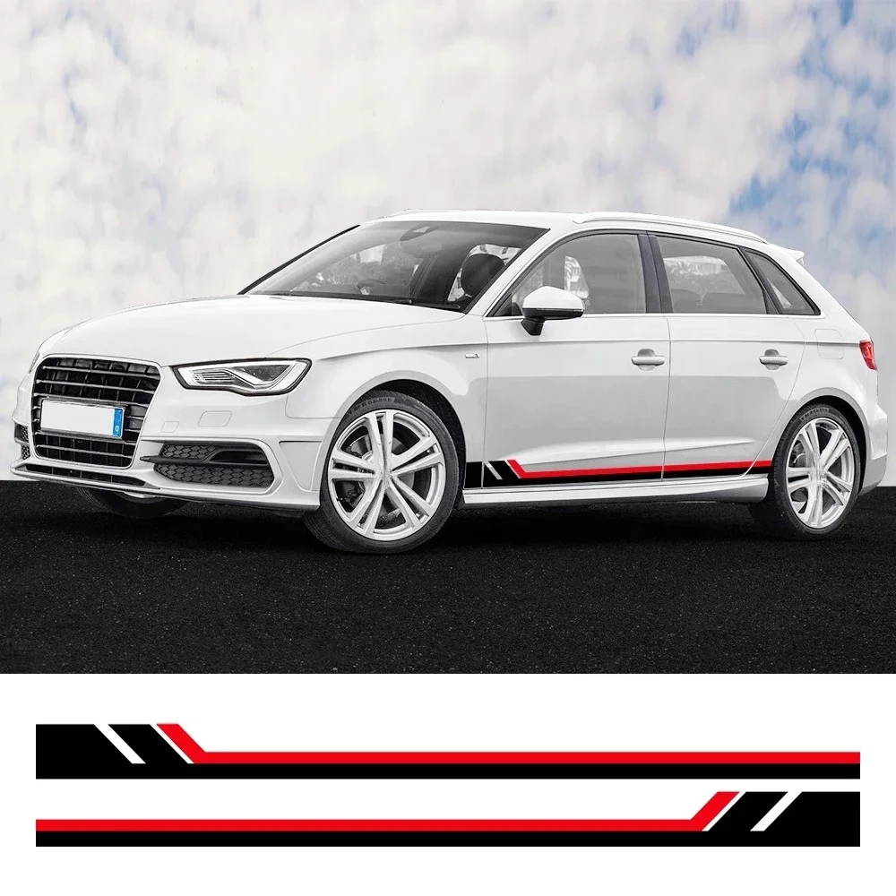 For Audi A3 8P 8V 8L 8Y Sedan S3 TFSI Sportback RS3 Limousine Car Side Door Sticker Vinyl Decal Graphics Exterior Accessories view 2