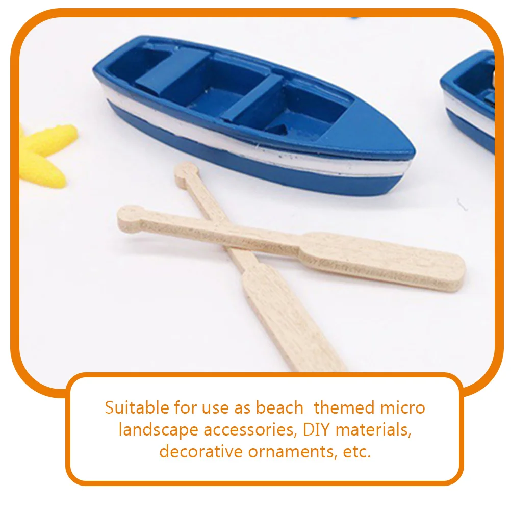 Modèle de Bateau Miniature en Résine, Mini Maison, Ornement de Plage, Décor Ménager, 7 Ensembles