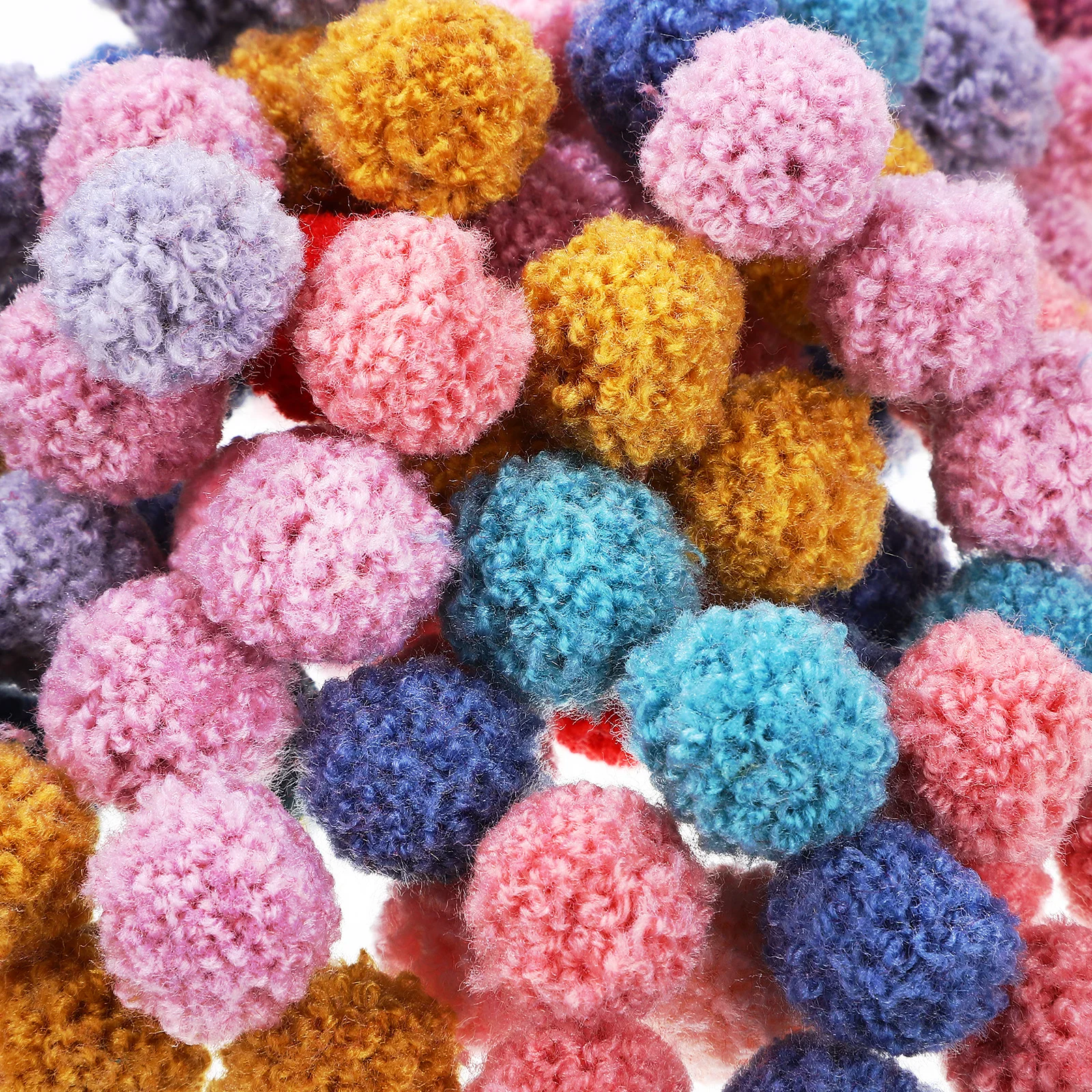 

200 Pcs Pom Poms Cheerleading Pompom Colorful Arts Crafts Mini Toys Fuzzy Balls Puff Balls Assorted Colors