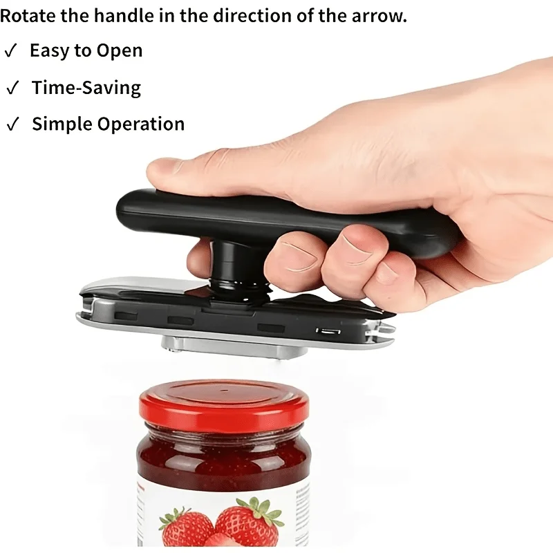 1-Piece Multifunctional Labor-Saving Bottle Opener and Can Opener with Adjustable Non-Slip Grip and Ergonomic Design. Essential Tool for Kitchen, Bar, Party, Camping, and Outdoor Use. Suitable for Christmas, Birthday, Housewarming Gifts. Portable Manual Can Opener and Bottle Opener for Home Use. Durable Stainless Steel Kitchen Gadget