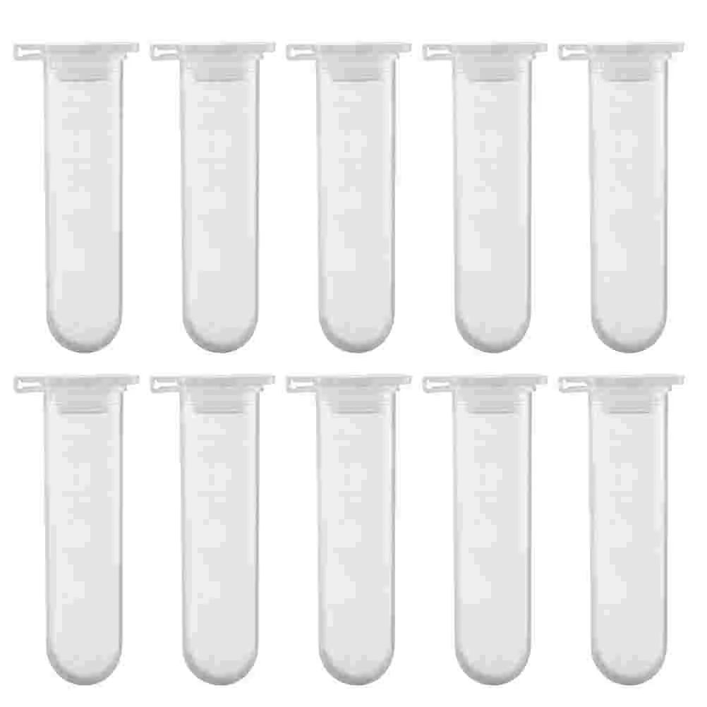 50pcs 5ml Mini Science Laboratory Centrifuge Tubes Test Experiment Clip Container Lid Supplies Plastic Vial 42x11mm