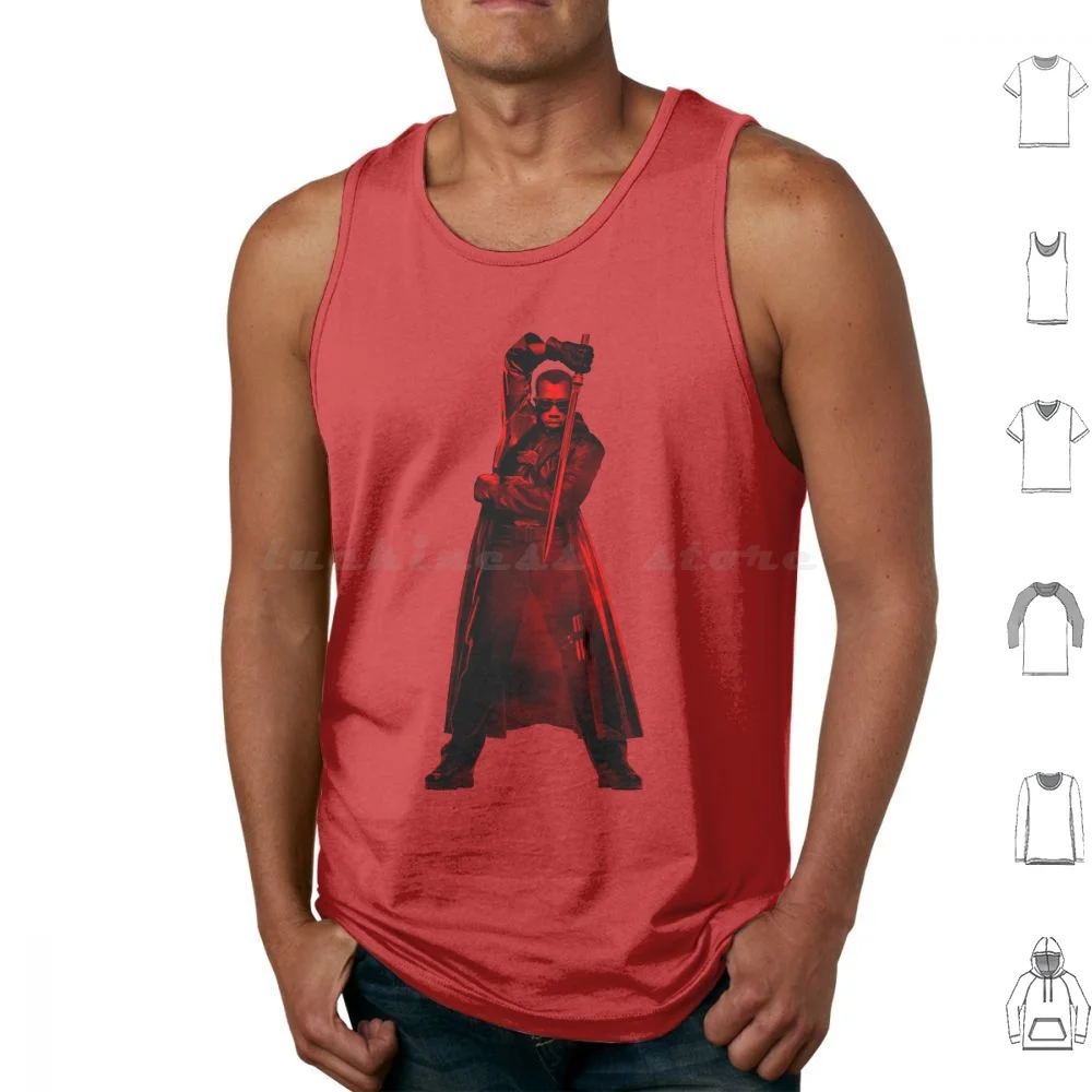 

Blade 1998 Tank Tops Print Cotton Blade Vampire Wesleysnipes Black Man 90s Cult Classic Action Awesome Superhero