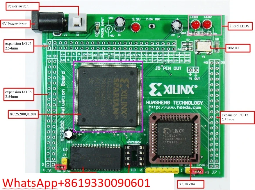 XILINX spartan2 XC2S200 FPGA Development Board