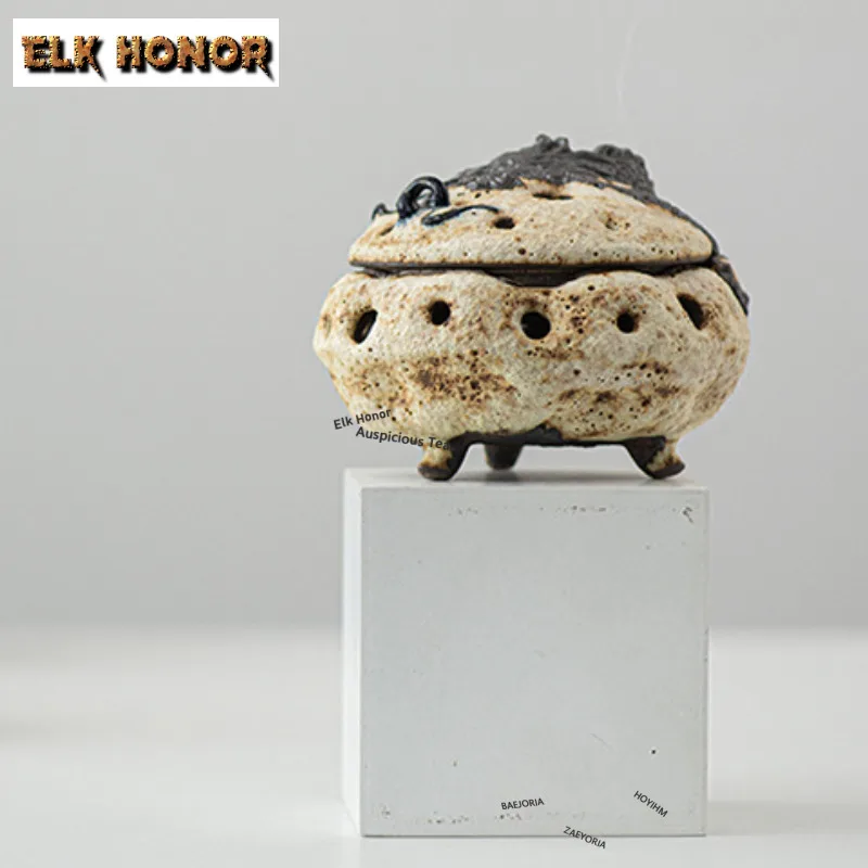 Wabi-sabi Style Power Yin Dargon Incense Holder Traditional Diffuser Incense Burners Meditation Censer Tea Ceremony Decoration