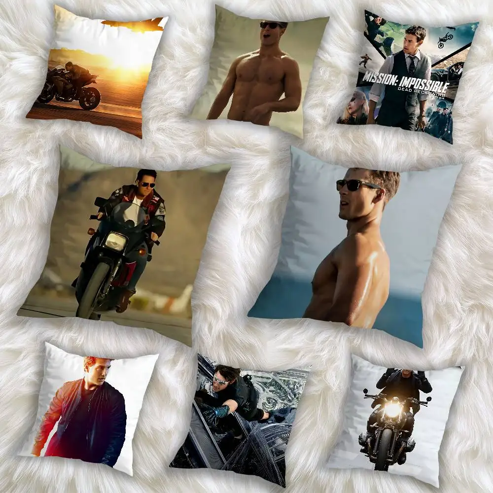 

hot m-Mission Impossible art Pillow Case Sofa Living Room Bedroom Headboard Backrest Cushion Square Cushion Nap Time