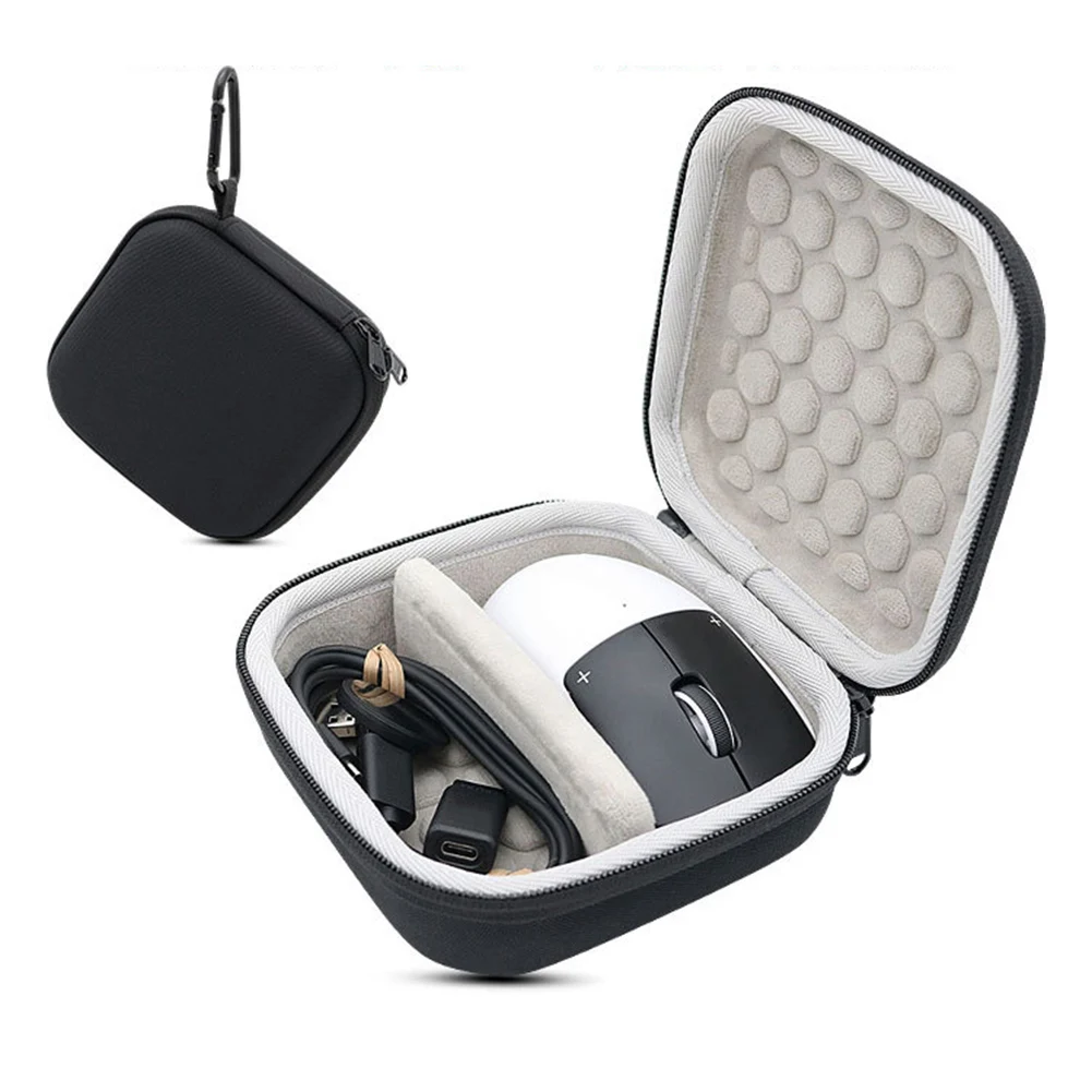 EVA Mouse Storage Pouch Featuring Fleece-Lined Interior Adjustable Spacers and Double Zipper for Logitech GPW5 Safe Transport