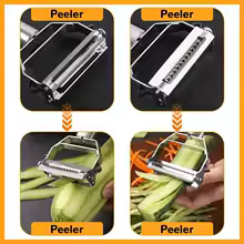 Pelapatato resistente in acciaio inox per frutta e verdura: affettatrice multifunzionale, grattugia e molto altro!