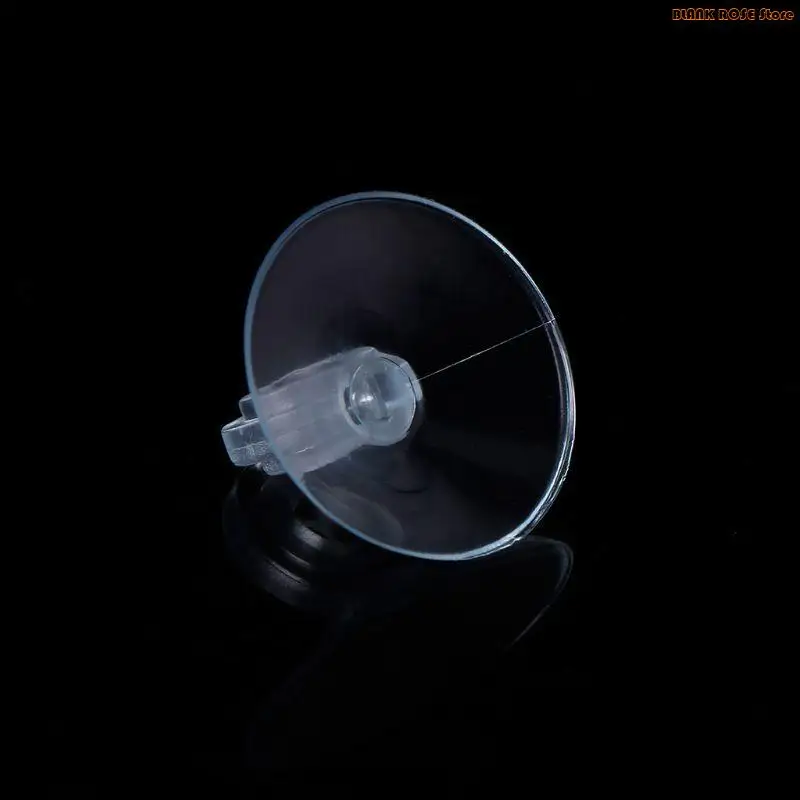 K1AE 10 Pack Aquariums Clear Suction Cup with Clip for Fishtanks Filter Tube