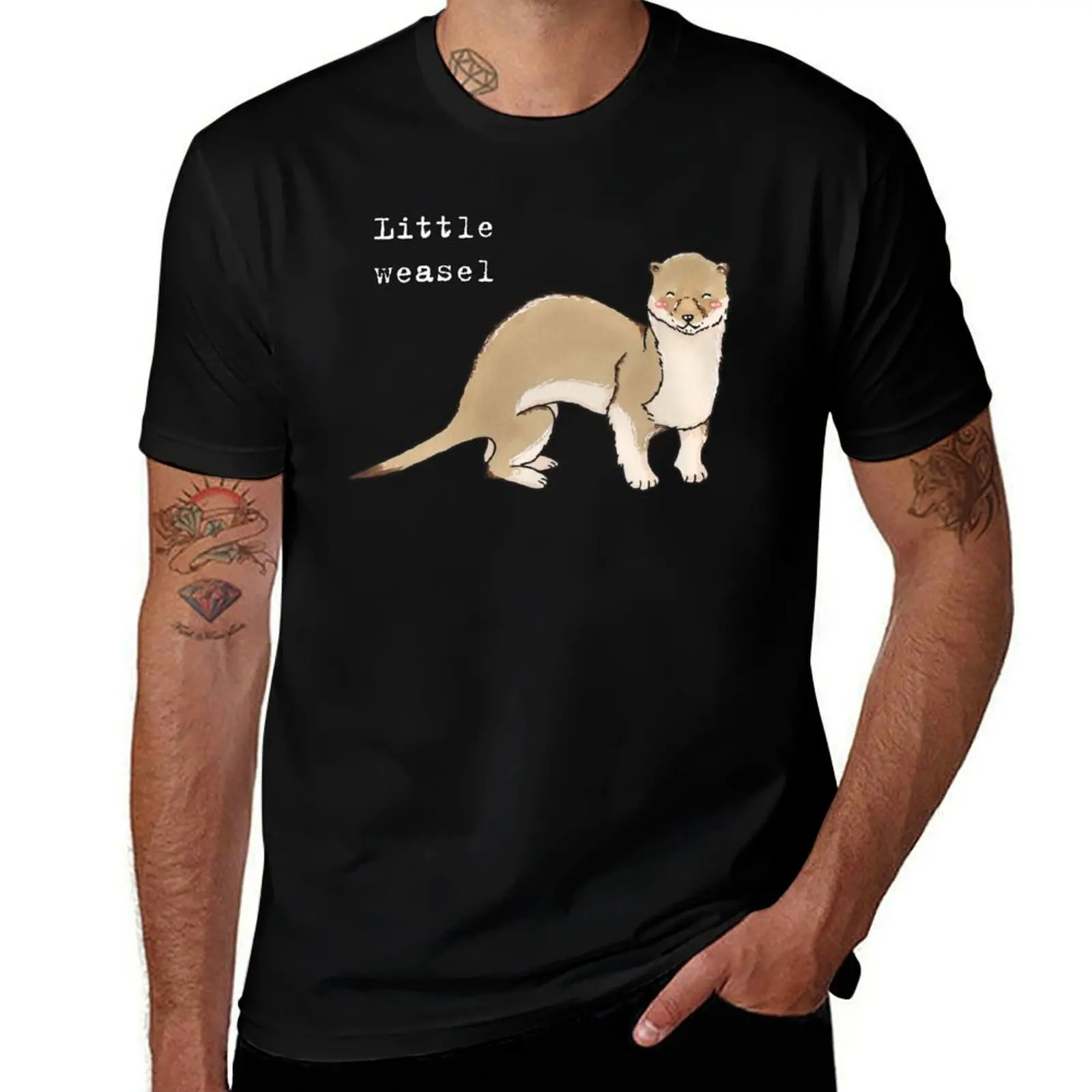 

A little weasel - Animals series T-Shirt anime tshirt man t shirts high quality luxury brand T-Shirt