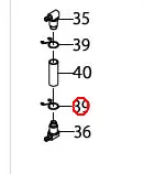 JUKI DDL9000/APW-895/DDL-8000/LH-3500 oil pipe stopper B 236-29405 spring industrial sewing machine parts