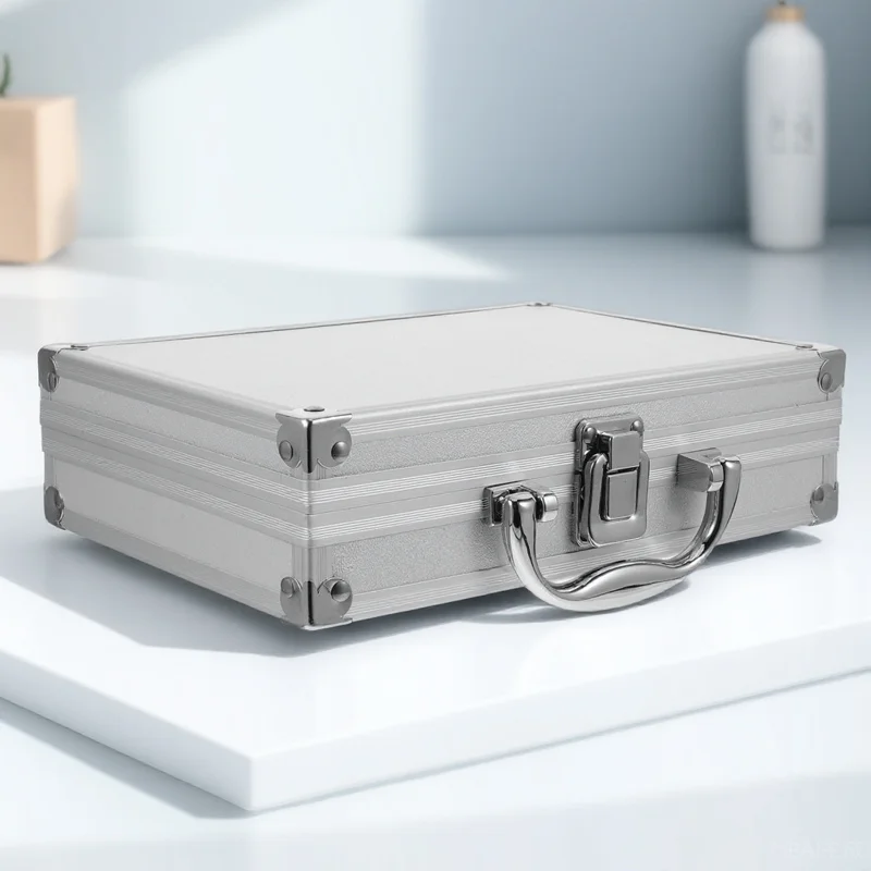 Aluminum Alloy Toolbox Portable Compact Multi-Functional Handheld Storage Box Tool Organizer Carrying Case Small Capacity