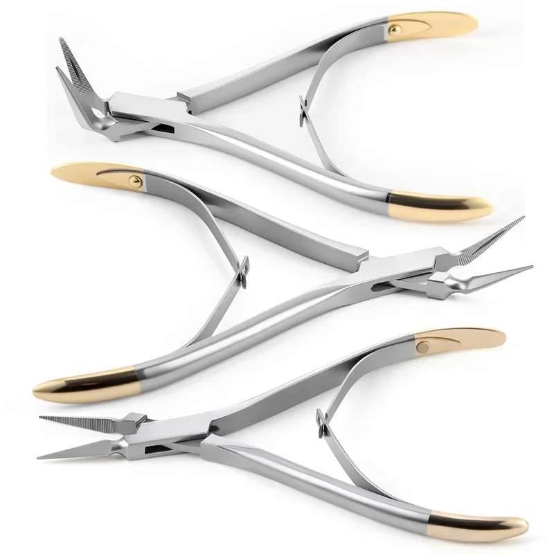 Dental Residual Root Extraction Forceps - Root Tip Fragment Removal Pliers, Straight/Curved Atraumatic Minimally Invasive Tool