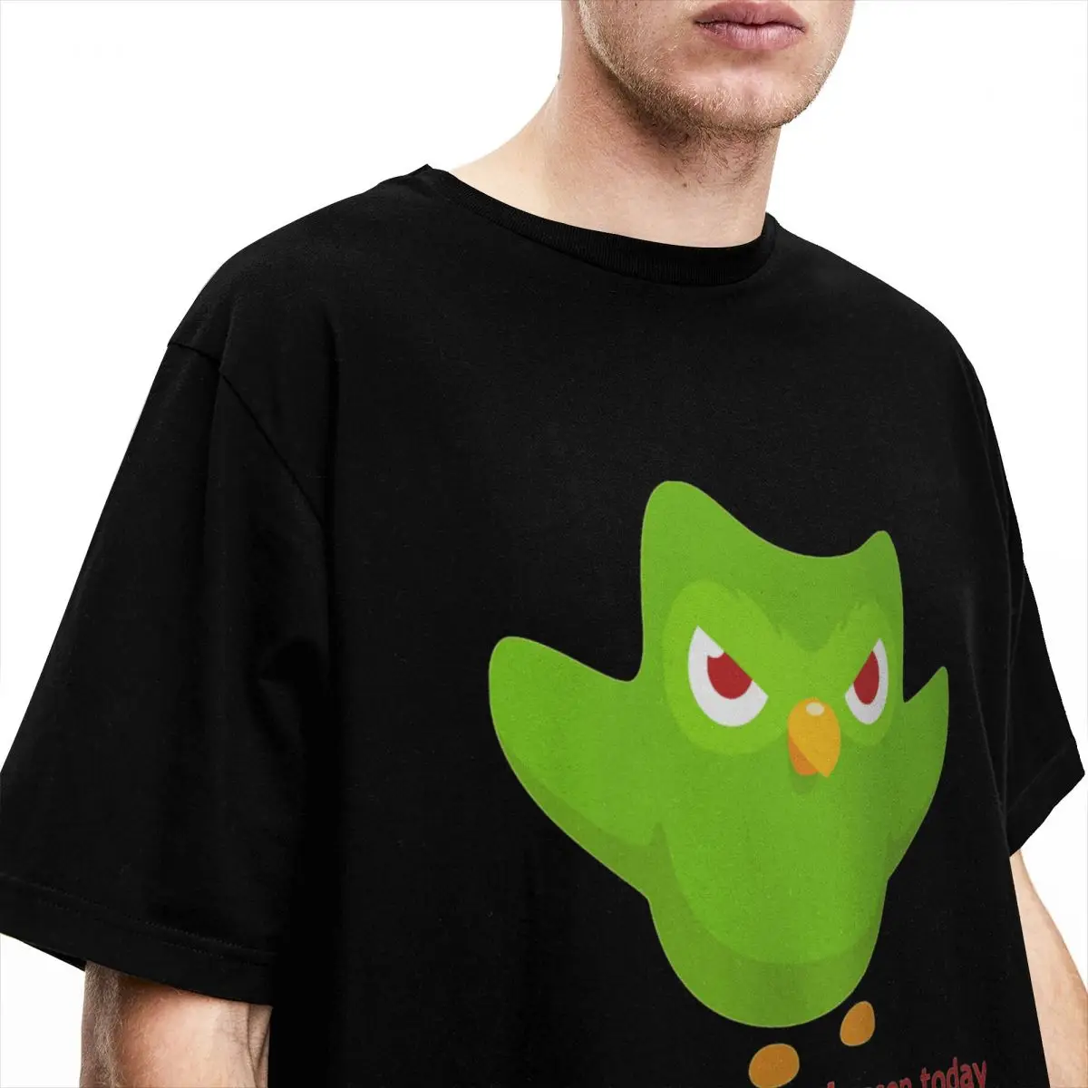 Men Women Shirts Duolingo Owl Duo Stuff Leisure Cotton Short Sleeve T Shirts Round Neck Tops Plus Size