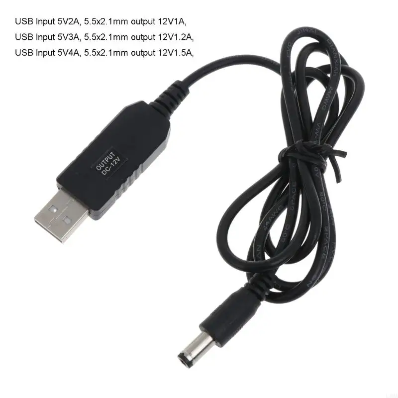 L4MA Converter USB 5v to 12v Step Up Power Regulator Line for Camera Router