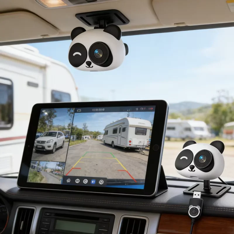 Wireless CarPlay Baby Monitor Camera Adapter Rearview InCar Infant Pet Monitor Wired-to-Wireless Box Plug&Play for Car Backseat