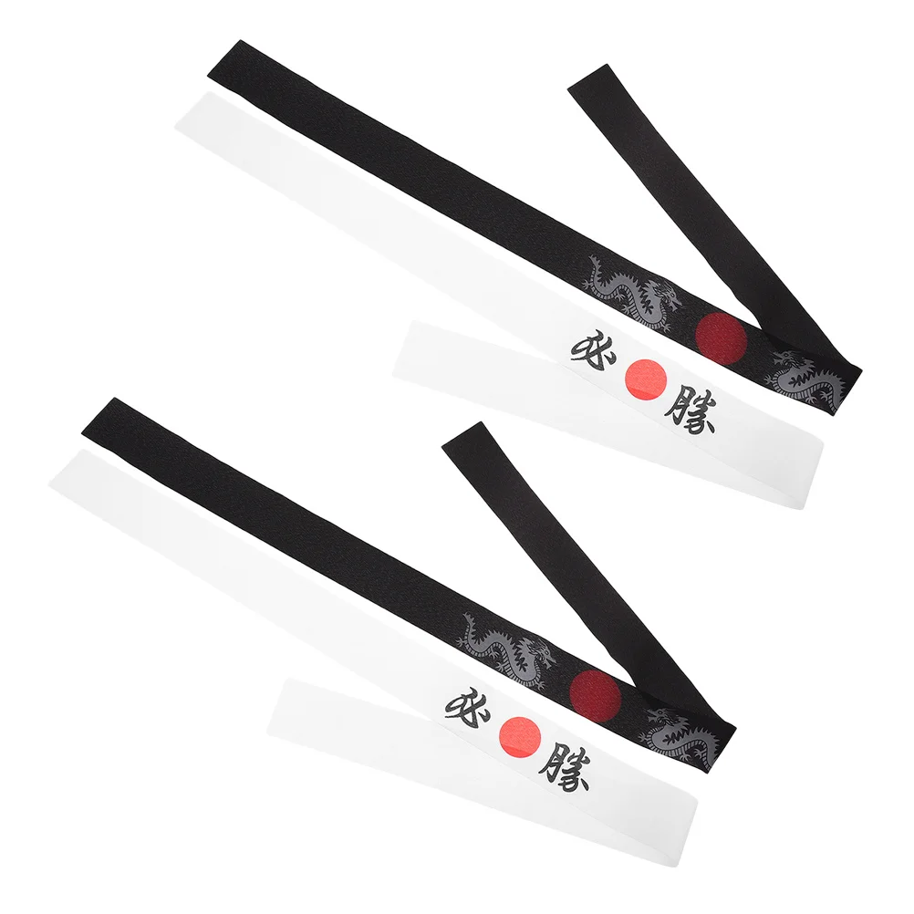 Bandeau de karaté Ninja pour enfants, couvre-chef réglable de samouraï pour fêtes d'entraînement, accessoire de cuisine de Chef de rôle 4 pièces