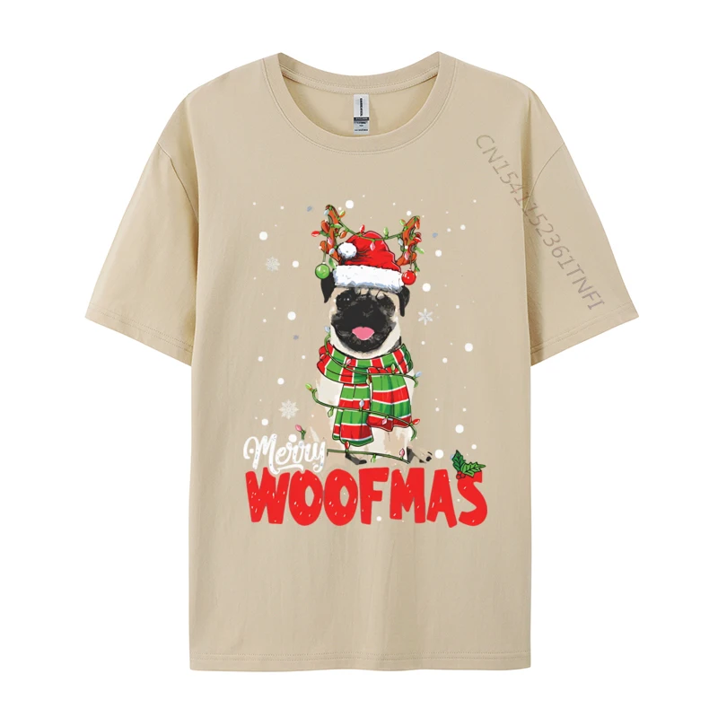 T-shirt graphique Merry Woofmas pour hommes, PDPDog, Santa Dog Lights, Économie esthétiques, Économie grande taille, Y-Streetwear pour hommes