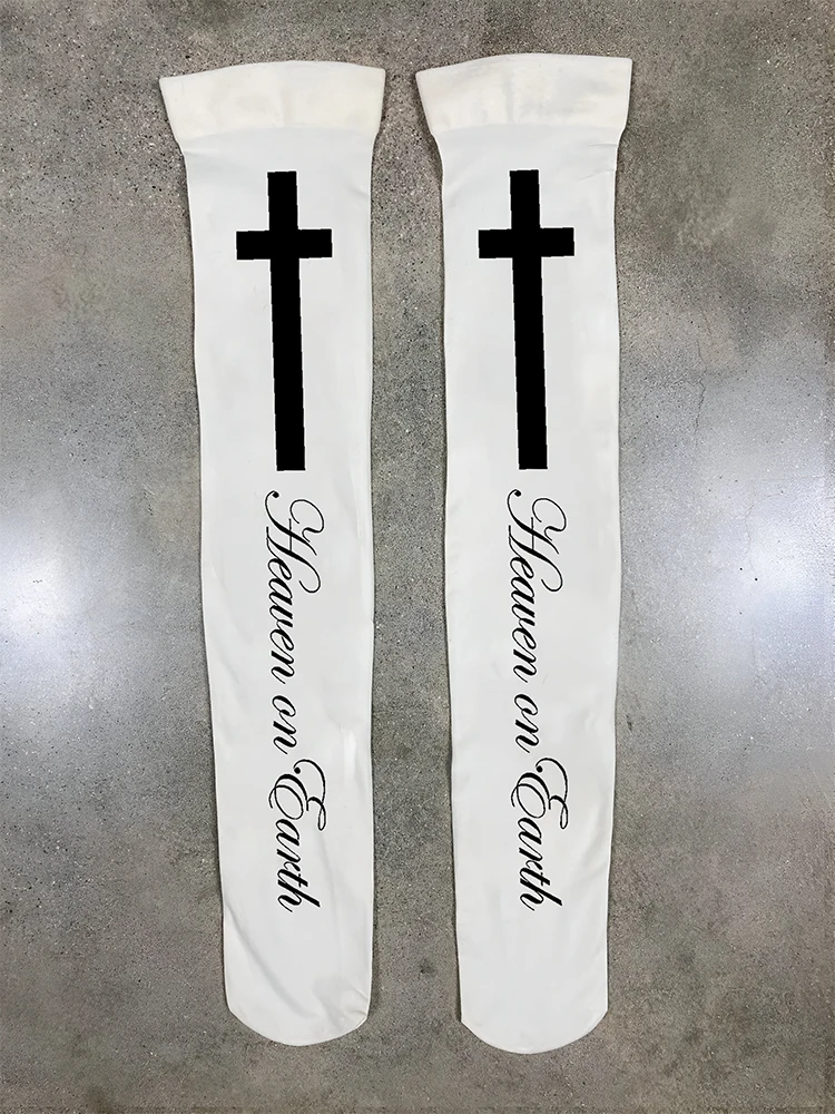 

Korean Y2K Women's Knee Over Socks Simple and Versatile Simple and Versatile Silk Socks English Printed Pattern