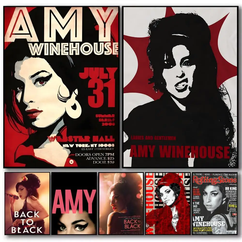 Singer A-Amy Winehouse Poster High-definition  poster stickers, suitable for bedroom, living room, home decoration