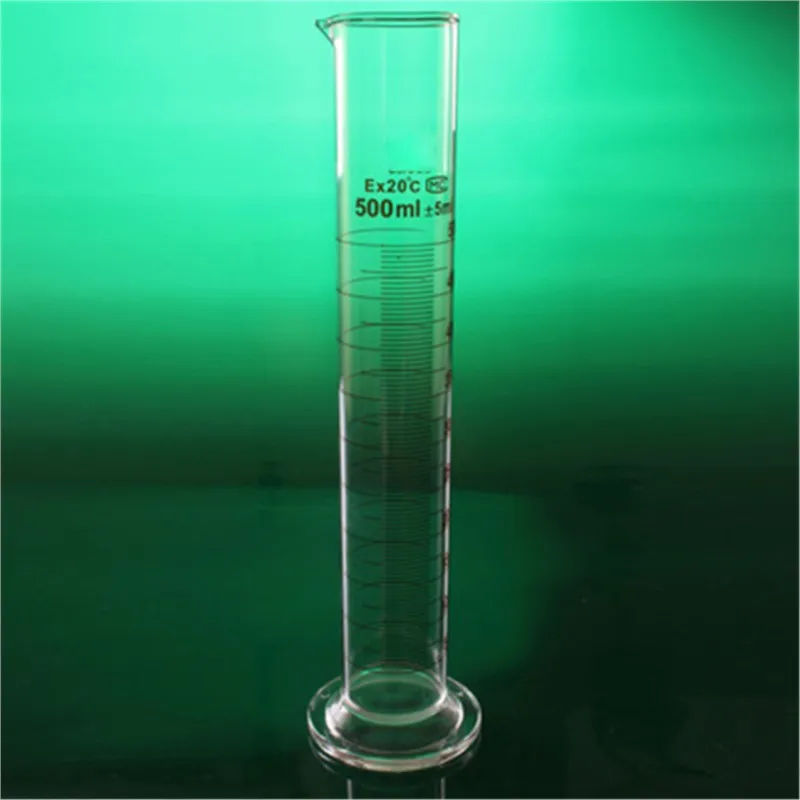 A grade Laboratory 500ml Measuring cylinder with Scale High borosilicate 3.3 Glass Measuring Cup Lab Supplies