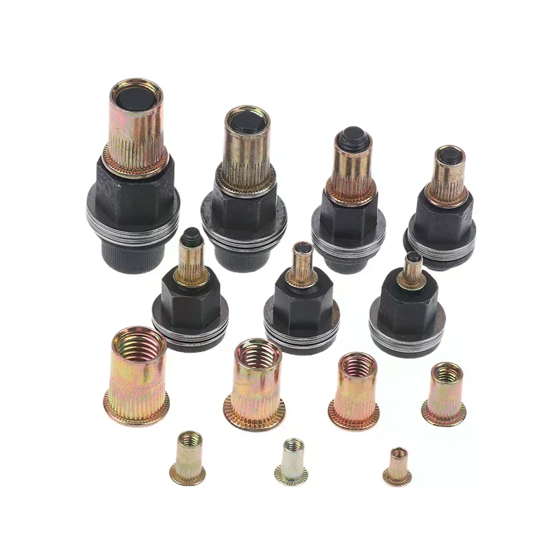 

10 шт., набор инструментов для ручных заклепок и гаек, набор ручных заклепок с головками гаек M3-12, для ремонта своими руками, простой в использовании аксессуар