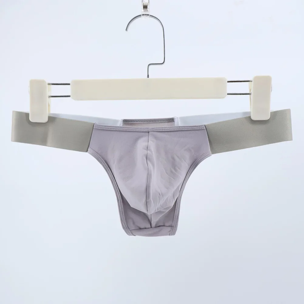 Men Green Red Color Sexy Elastic Wide Belt Thong Underwear U Pouch Sports Casual Man G-String Bikini Panties