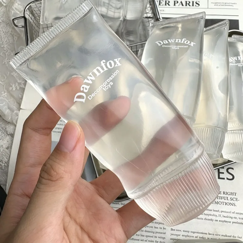 Toothpaste High Transparency Moldable Coconut Oil  Squeeze Toy Stress Relief Hand Grip for Muscle Weakness Vaseline Stress Ball