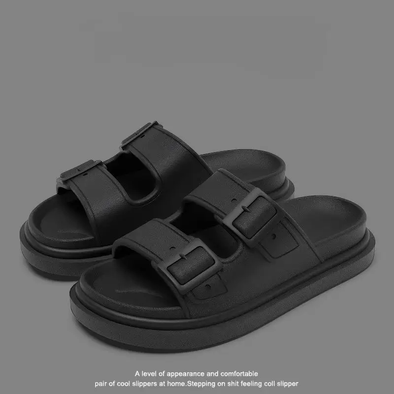 Men's High-End Slippers with a Soft, Comfortable Feel, Suitable for Summer Home Use, Non-Slip Outdoor Thick-Soled Casual Lightweight Summer Slippers for Men