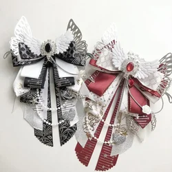 Fashion Original Luxury Bow Tie Carat Stick Angel Wings Bows Flower Women's Korean Suit Shirt Accessories Handmade Jewelry Gifts