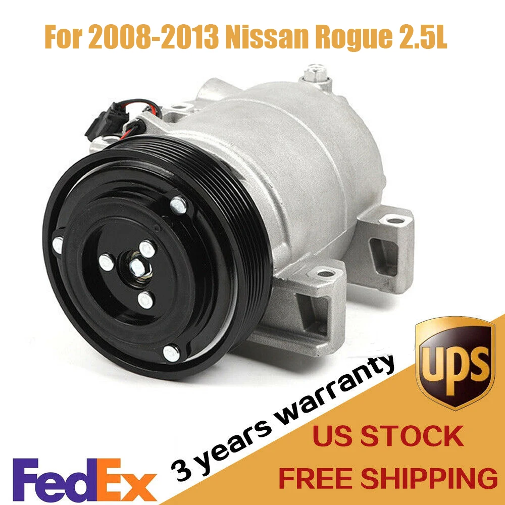 For Nissan Rogue 2.5L 2008-2013 AC Air Conditioner Compressor W/Clutch CO 11200C