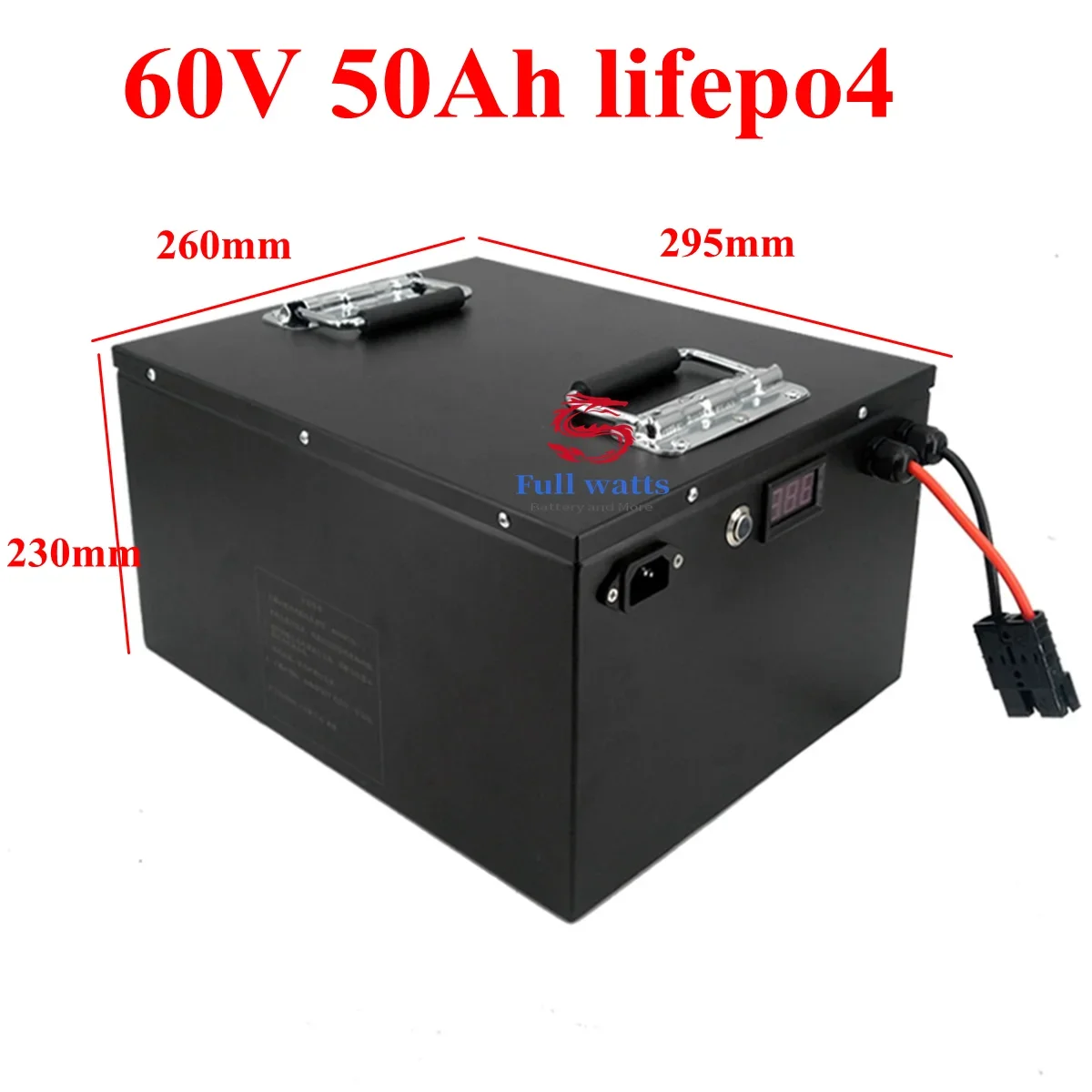 

60V 50AH lifepo4 battery BMS 60A lithium bateria for 2500W 3500w scooter Inverter EV bike Tricycle caravan van + 5A charger