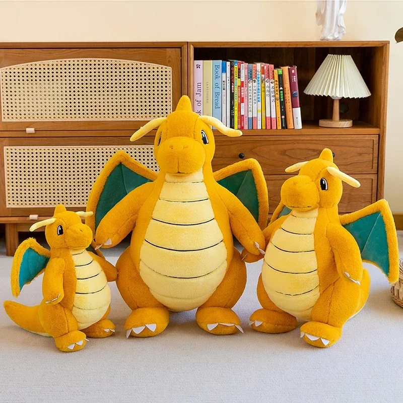 Pokemon Animation Dragonite Plush Toy Children's Companion Sleeping Pillow Cute Decorative Ornament Toy Christmas Gift Doll