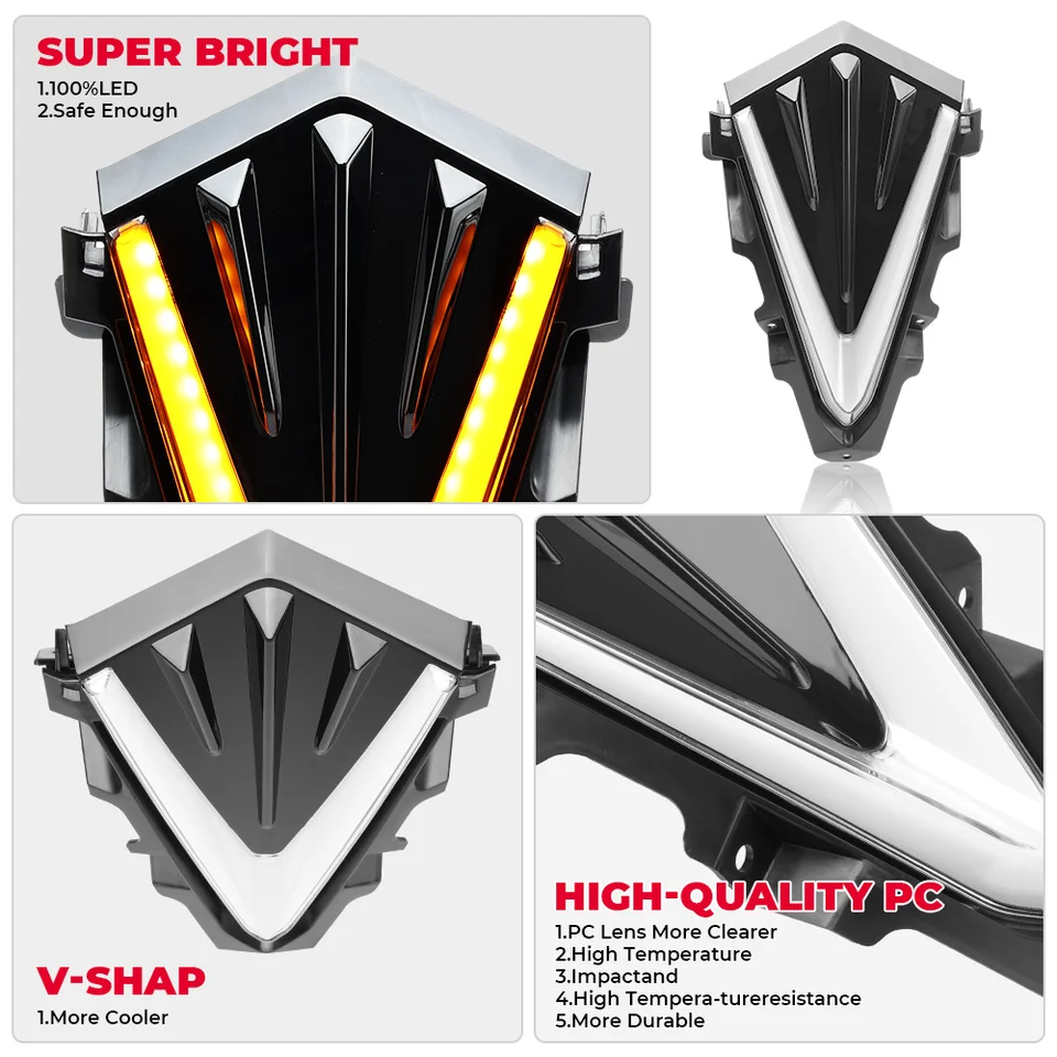 TMAX 530 2015-2016 Daytime Running Light V-Shaped LED Turn Signal