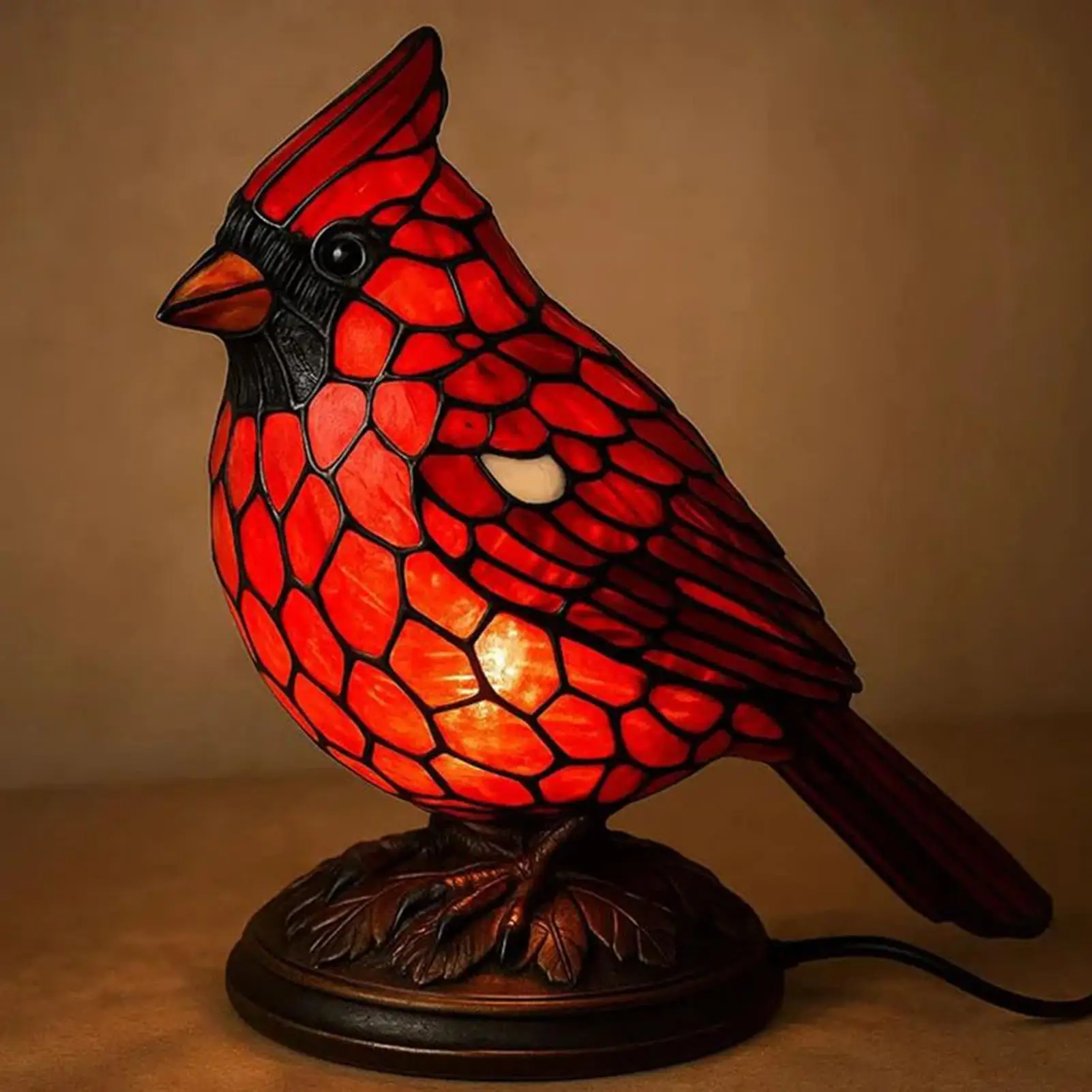 Small Bird Lamp Realistic Resin Bird Lights Decor Artistic Animal Theme Decoration Bird Lamp Bedside Lamps Kids Night Lighters