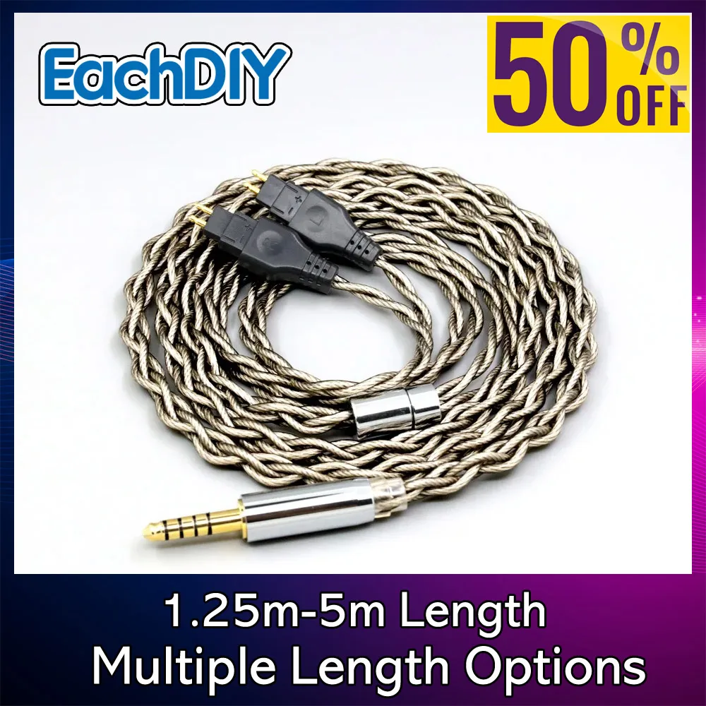 

Pure 99% Silver Shield Graphene Plated Silver Earphone Cable For Sennheiser HD580 HD600 HD650 HDxxx HD660S HD58x 6xx 7919