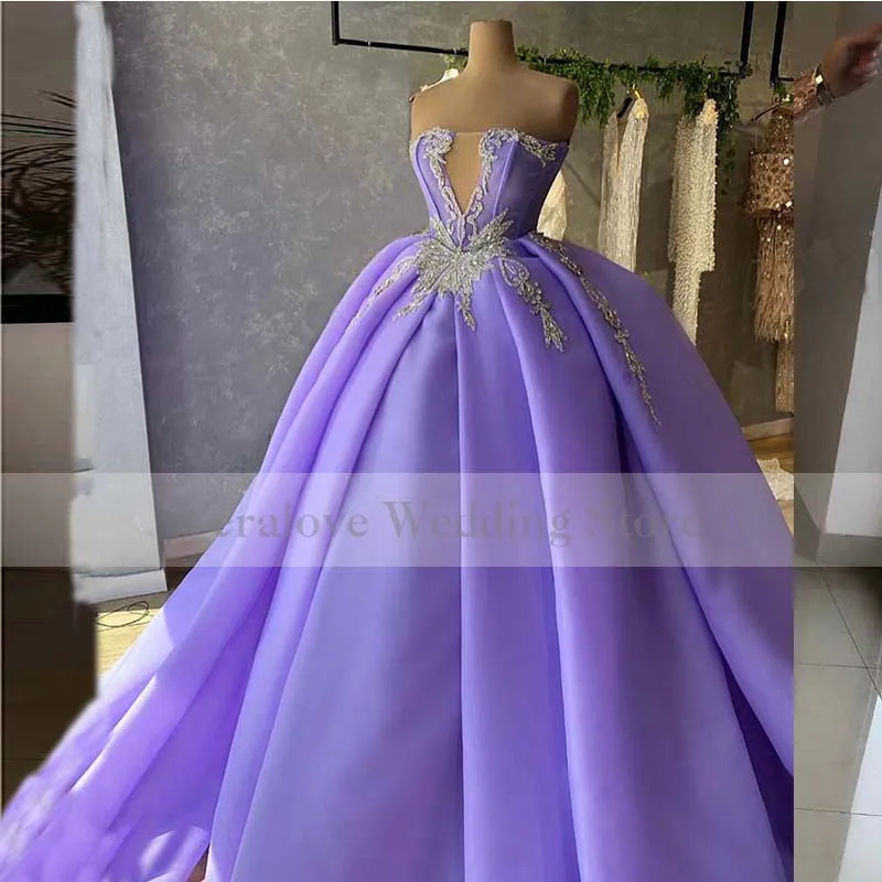 Veralove lavanda longo vestido de baile feminino 2021 vestidos formais sem alças 2021 robe de soiree femme