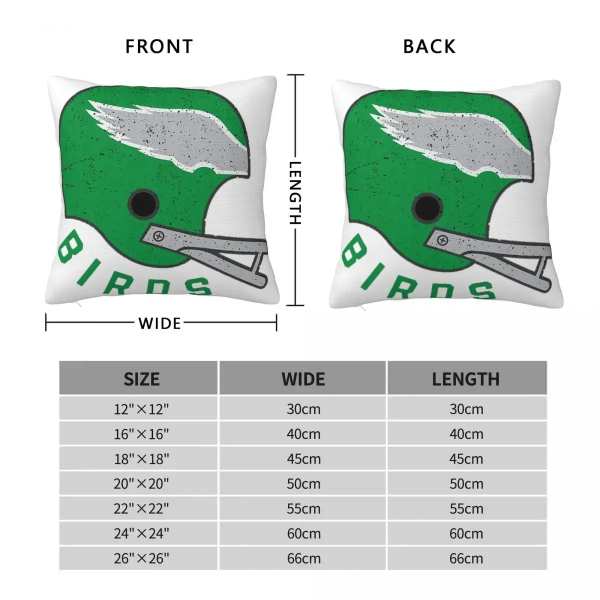 Philadelphia Eagles DamgoodGame Lid Graphic Square Pillowcase Pillow Cover Cushion Decor Comfort Throw Pillow for Home Bedroom