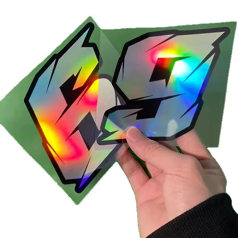 

Seven-color laser motorcycle racing digital stickers DIY modification car decoration motorcycle helmet personalized stickers