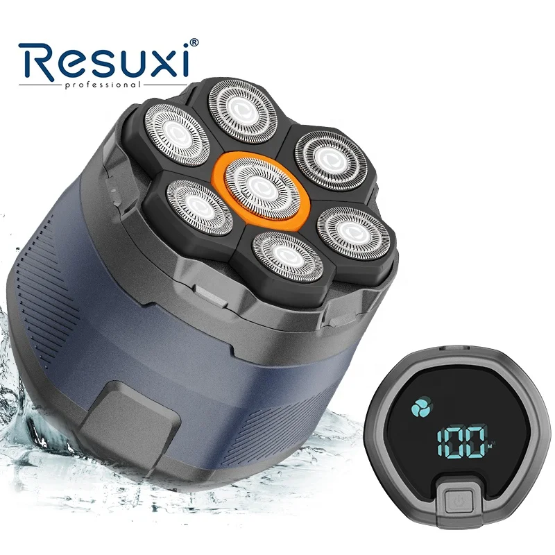 

Resuxi WD-927 Head Shaver for Bald 1400mAh 8500RPM 7-blade Electric Shaver Magnetic Design IPX6 Waterproof Head Shavers