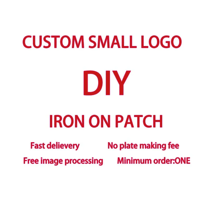 Small logo Custom Clothes Sickers Iron on Transfers Thermal transfer printing Heat Transfer PVC Patch for Clothing