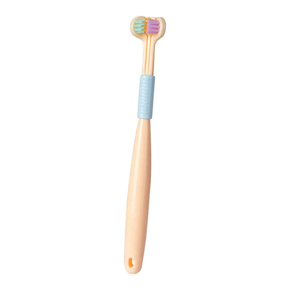 1Pc 3D Stereo Three Sided Toothbrush Soft Hair Tooth Brushes Brush Scraper Adult Cleaning Fine Tongue Ultra Oral Teeth Bris J1K6