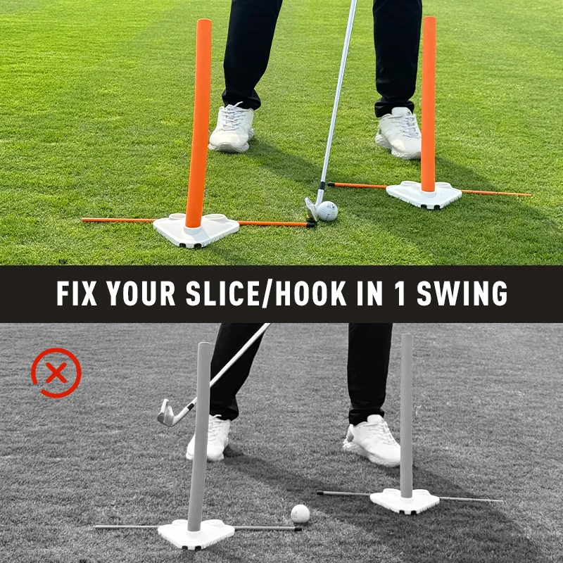 Golf Swing Trainer with Flat Triangle Disc Direction Stick Angle Correction Swing Path Alignment Practice Aid for Indoor Outdoor - view 4