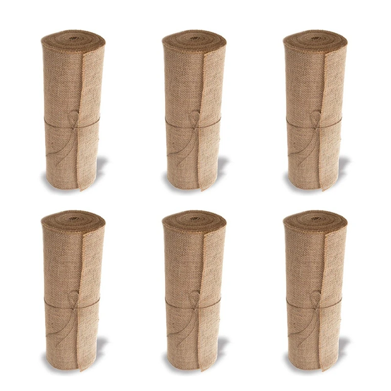 6X Burlap Doily Roll-30Cmx275cm. No-Fray Anti-Slip Blanket With Edge Design. Burlap Fabric Rolls Are