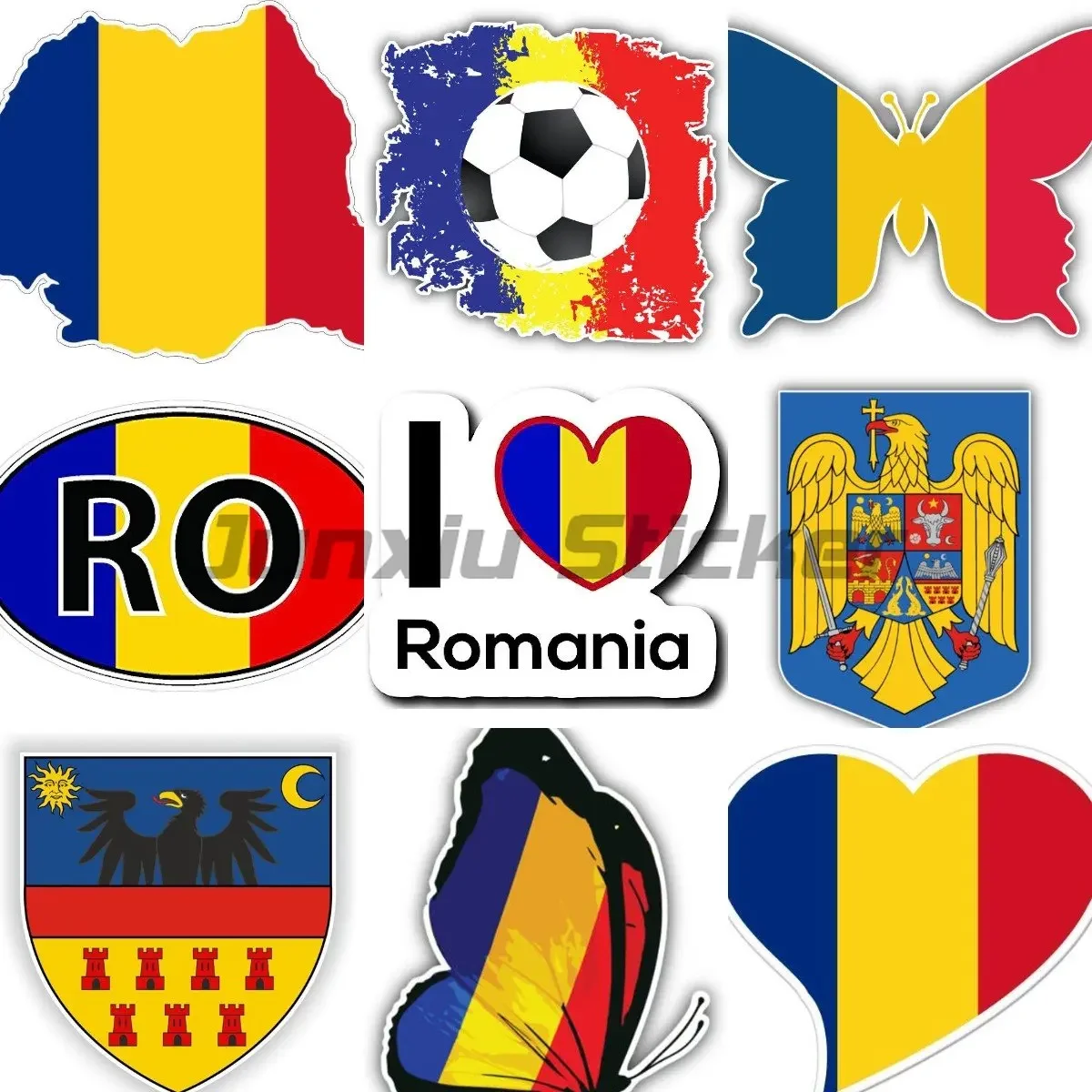 

Romania Car Window Glass Windows Camper Truck Laptop Stickers Car Map Country Accessories Waterproof Decoration customizable