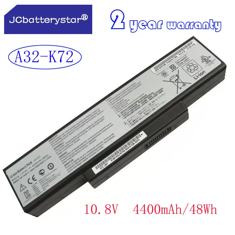 JC high quality A32-K72 Laptop Battery for ASUS K72Y K73 K73B K73BR K73BY K73E K73J K73JK K73S K73SD K73SJ K73SM K73SV K73T