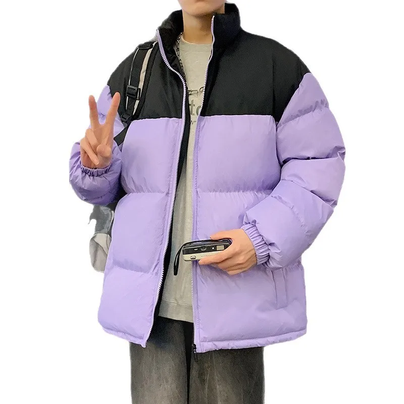 

Новинка 2025, мужское хлопковое пальто Thiened с воротником-стойкой, хлебное пальто, теплая повседневная одежда для пар, без зарегистрированного бренда