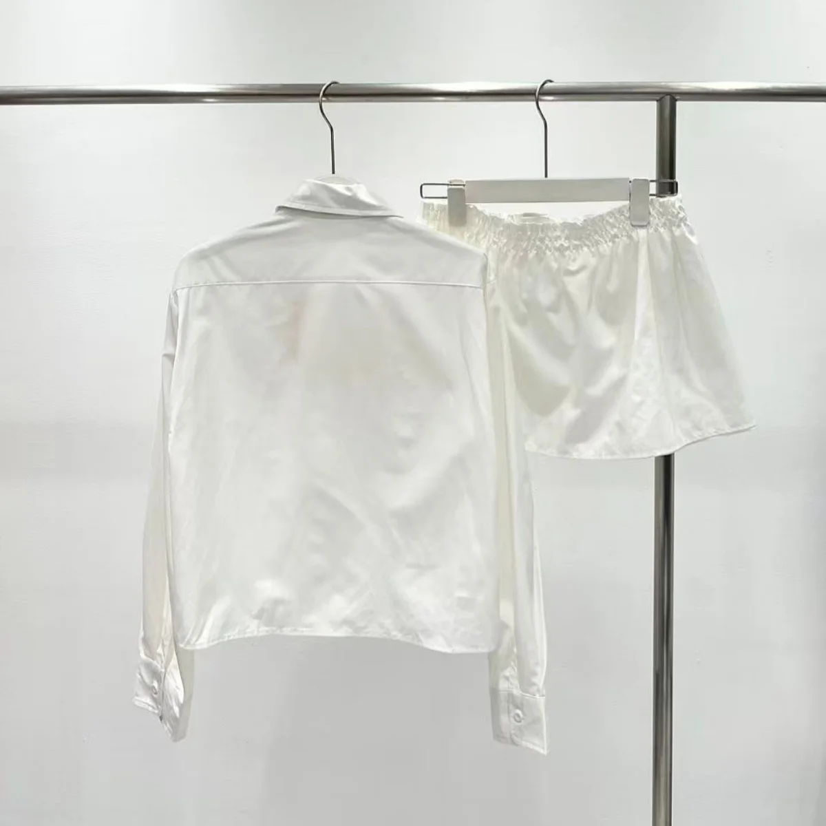 2026 High quality women's nail drill short shirt half skirt two-piece set--hb805