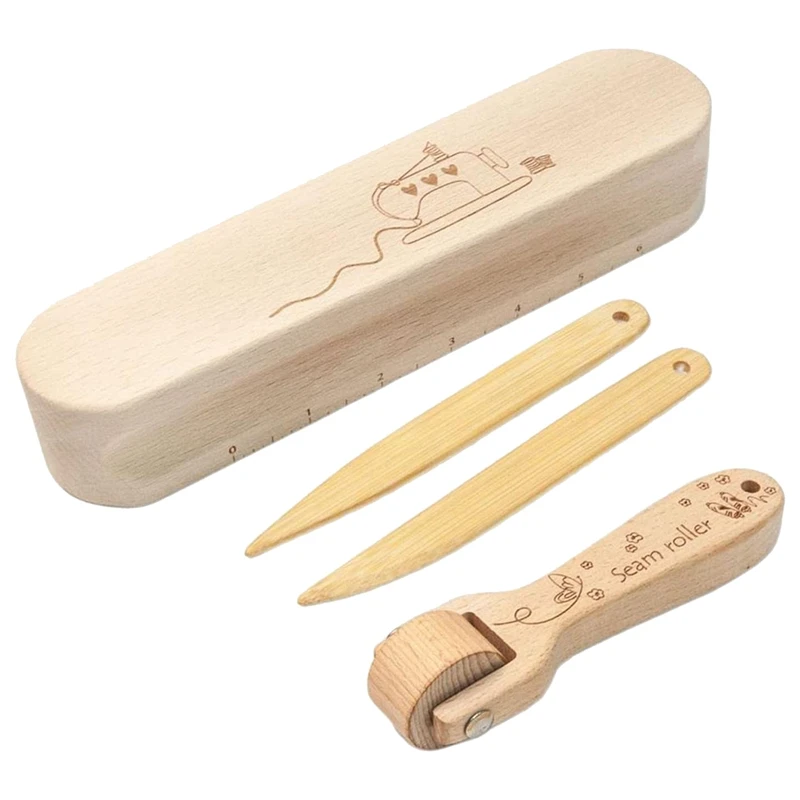 Best Seam Roller Beech Wood Tailors Seam Flattening Tool Accessories Professional Supplies Point Tuner For Sewing