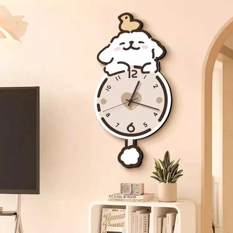 Modern Wall Clock Aesthetic Anime Digital Smart Interior Design Decoration Clock Cute Mechanism Horloges Murales Hall Clock